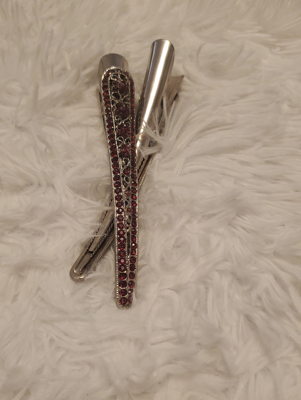 Set of Vintage Metal Hair Clips